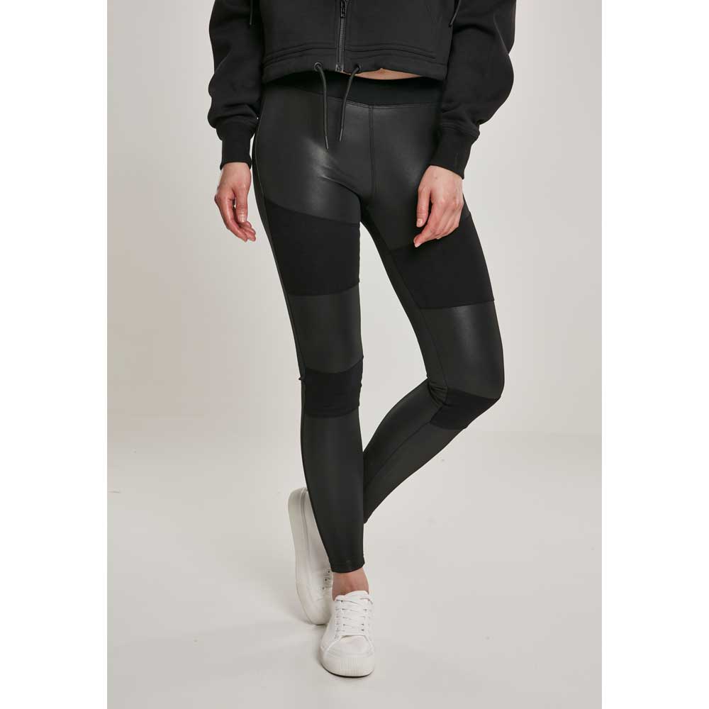 Urban Classics - Fake Leather Tech Leggings - Noir